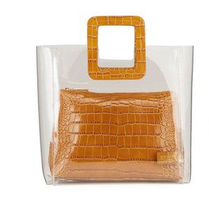 STAUD Clear Shirley Bag (Tan)